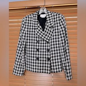 Casual corner tweed jacket Sz 6 color black/white